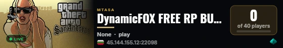 DynamicFOX FREE RP BULGARIA live status badge