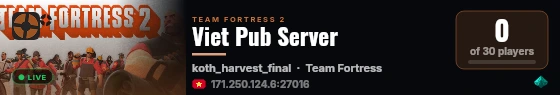 Viet Pub Server live status badge