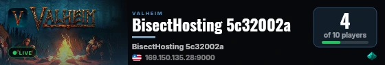 BisectHosting 5c32002a live status badge