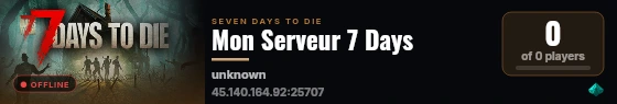 Mon Serveur 7 Days live status badge