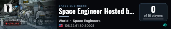 Space Engineer Hosted by Octopuscloud live status badge