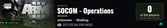 SOCOM - Operations live status badge