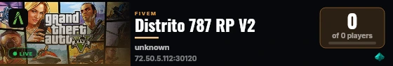 Distrito 787 RP V2 live status badge