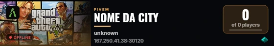 NOME DA CITY live status badge