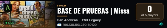 BASE DE PRUEBAS | Missa live status badge