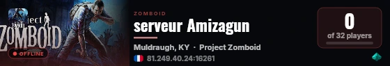 serveur Amizagun live status badge