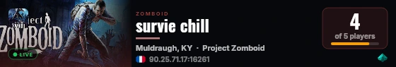 survie chill live status badge