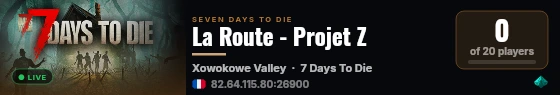 La Route - Projet Z live status badge