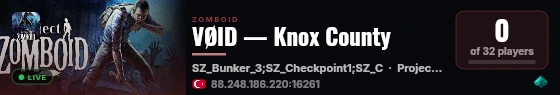 VØID — Knox County live status badge