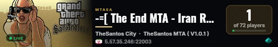 -=[ The End MTA - Iran RPG Server ]=- live status badge
