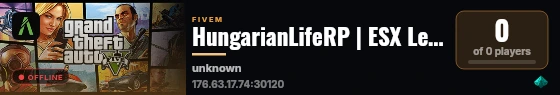 HungarianLifeRP | ESX Legacy Server live status badge