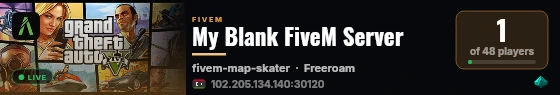 My Blank FiveM Server live status badge