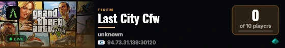Last City Cfw live status badge