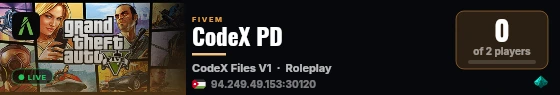 CodeX PD live status badge