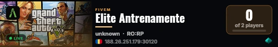 Elite Antrenamente live status badge
