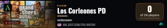 Los Corleones PD live status badge
