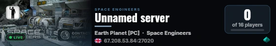 Unnamed server live status badge