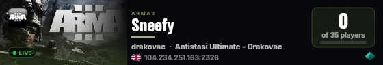 Sneefy live status badge