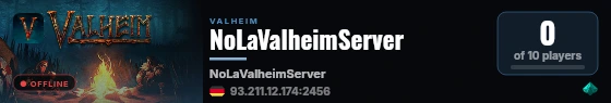 NoLaValheimServer live status badge