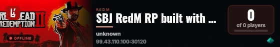 SBJ RedM RP built with SBJ RedM RP! live status badge