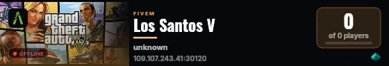 Los Santos V live status badge