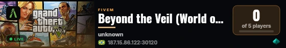 Beyond the Veil (World of Darkness) live status badge