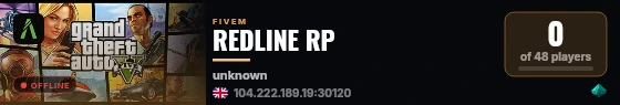 REDLINE RP live status badge