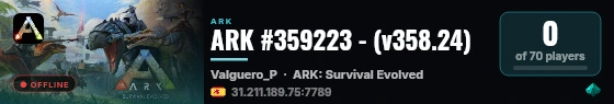 ARK #359223 - (v358.24) live status badge