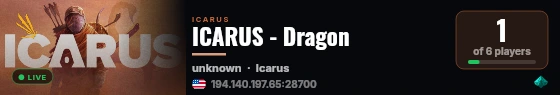 ICARUS - Dragon live status badge