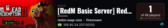 [RedM Basic Server] RedM PED Lab live status badge