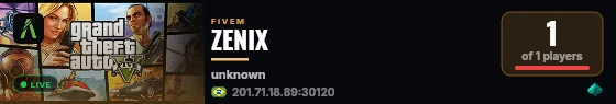 ZENIX  live status badge