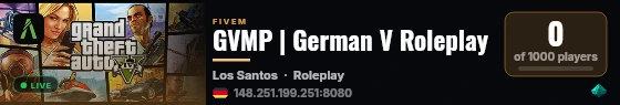 GVMP | German V Roleplay live status badge