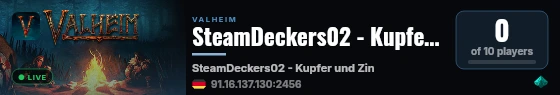 SteamDeckers02 - Kupfer und Zinn live status badge