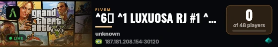 ^6↭ ^1 LUXUOSA RJ #1 ^6↭ ^3#VAGAS PARA TUDO ^6↭ ^9#ENTRE AGORA! 😈 live status badge