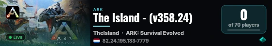 The Island - (v358.24) live status badge