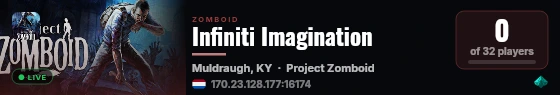 Infiniti Imagination live status badge