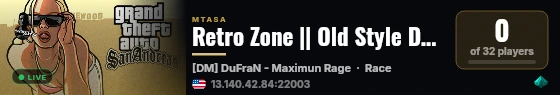 Retro Zone || Old Style DM Race live status badge