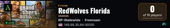 RedWolves Florida live status badge
