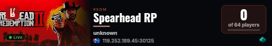Spearhead RP live status badge