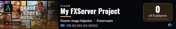 My FXServer Project live status badge