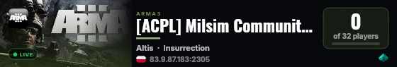 [ACPL] Milsim Community POLSKA | Modern + WS live status badge