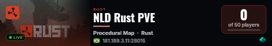 NLD Rust PVE live status badge