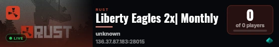 Liberty Eagles 2x| Monthly live status badge