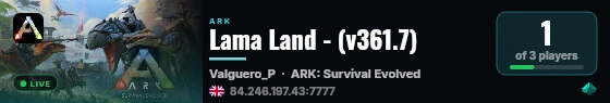 Lama Land - (v361.7) live status badge