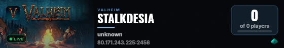 STALKDESIA live status badge