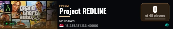 Project REDLINE live status badge