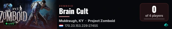 Brain Cult live status badge