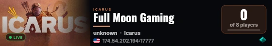 Full Moon Gaming live status badge