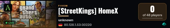 [StreetKings] HomeX live status badge