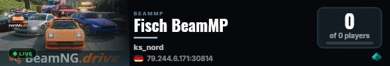 Fisch BeamMP live status badge